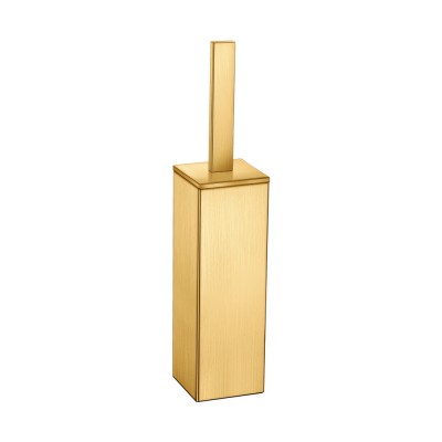 Πιγκάλ Δαπέδου Βαρέως Τύπου (AISI 304) W8xD8xH39.5cm PVD Golden Brass Brushed Sanco Toilet Brush Holders 90572-PVD-02BR