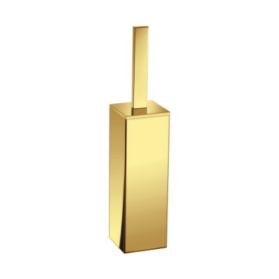 Πιγκάλ Δαπέδου Βαρέως Τύπου (AISI 304) W8xD8xH39.5cm PVD Golden Brass Polished Sanco Toilet Brush Holders 90572-PVD-02PL