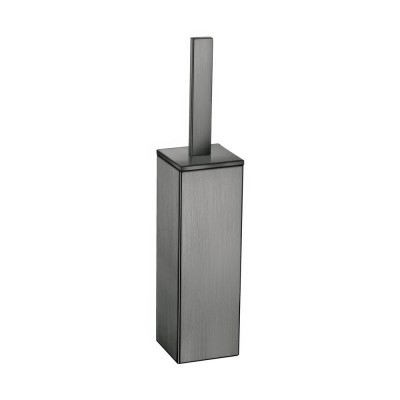 Πιγκάλ Δαπέδου Βαρέως Τύπου (AISI 304) W8xD8xH39.5cm PVD Gun Metal Brushed Sanco Toilet Brush Holders 90572-PVD-05BR