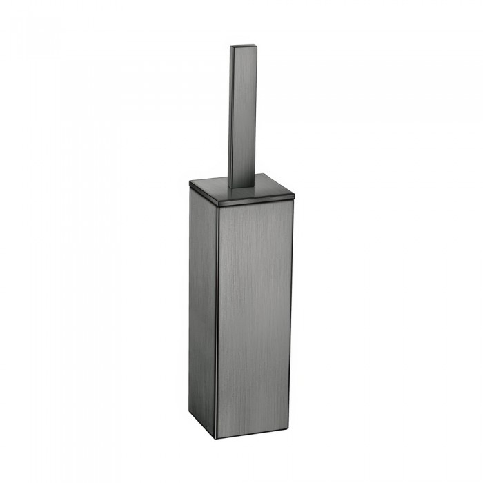 Πιγκάλ Δαπέδου Βαρέως Τύπου (AISI 304) W8xD8xH39.5cm PVD Gun Metal Brushed Sanco Toilet Brush Holders 90572-PVD-05BR
