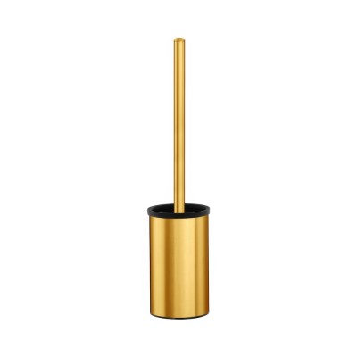 Πιγκάλ Δαπέδου (AISI 304) Ø9xH36cm PVD Golden Brass Brushed Sanco Toilet Brush Holders 90593-PVD-02BR