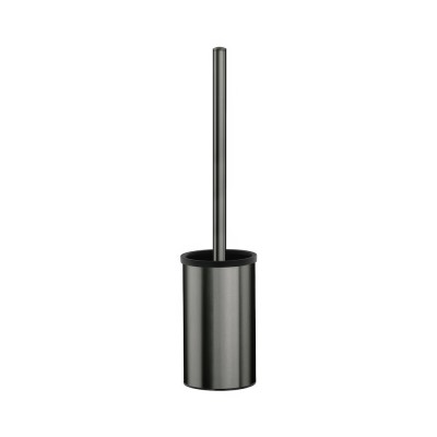 Πιγκάλ Δαπέδου (AISI 304) Ø9xH36cm PVD Gun Metal Brushed Sanco Toilet Brush Holders 90593-PVD-05BR