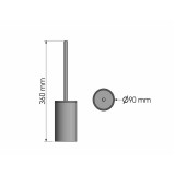 Πιγκάλ Δαπέδου (AISI 304) Ø9xH36cm Dark Bronze Mat Sanco Toilet Brush Holders 90593-DM25