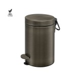 Χαρτοδοχείο 3lt Soft Close (AISI 304) Ø17xH28cm Dark Bronze Mat Sanco Waste Bins 90603-DM25