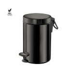 Χαρτοδοχείο 3lt Soft Close (AISI 304) Ø17xH28cm PVD Gun Metal Polished Sanco Waste Bins 90603-PVD-05PL
