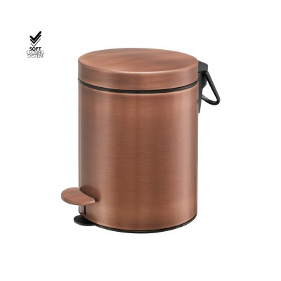 Χαρτοδοχείο 5lt Soft Close (AISI 304) Ø20.5xH28cm Rame Mat Sanco Waste Bins 90605-M26