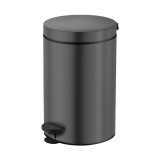 Χαρτοδοχείο 12lt (AISI 304) Ø20.5xH40cm Graphite Dark Sanco Waste Bins 90611-122
