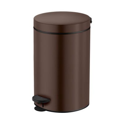 Χαρτοδοχείο 12lt (AISI 304) Ø20.5xH40cm Wenge Grained Sanco Waste Bins 90611-A75