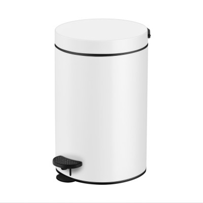 Χαρτοδοχείο 12lt (AISI 304) Ø20.5xH40cm White Mat Sanco Waste Bins 90611-M101