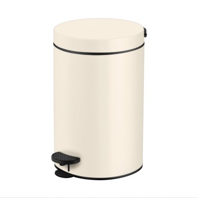 Χαρτοδοχείο 12lt (AISI 304) Ø20.5xH40cm Beige Mat Sanco Waste Bins 90611-M102