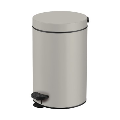 Χαρτοδοχείο 12lt (AISI 304) Ø20.5xH40cm Cement Gray Mat Sanco Waste Bins 90611-M104