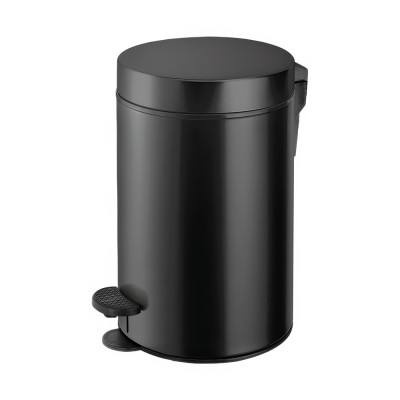 Χαρτοδοχείο 12lt (AISI 304) Ø20.5xH40cm Black Mat Sanco Waste Bins 90611-M116