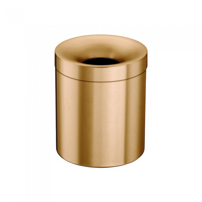 Χαρτοδοχείο Ανοιχτό 5lt Ø20.5xH24.5cm PVD Warm Bronze Brushed Sanco Open Bins 90650-PVD-01BR