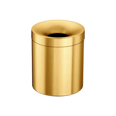 Χαρτοδοχείο Ανοιχτό 5lt Ø20.5xH24.5cm PVD Golden Brass Brushed Sanco Open Bins 90650-PVD-02BR
