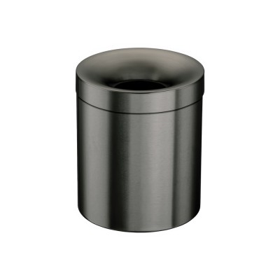 Χαρτοδοχείο Ανοιχτό 5lt Ø20.5xH24.5cm PVD Gun Metal Brushed Sanco Open Bins 90650-PVD-05BR