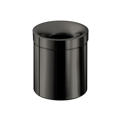 Χαρτοδοχείο Ανοιχτό 5lt Ø20.5xH24.5cm PVD Gun Metal Polished Sanco Open Bins 90650-PVD-05PL