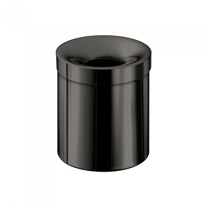Χαρτοδοχείο Ανοιχτό 5lt Ø20.5xH24.5cm PVD Gun Metal Polished Sanco Open Bins 90650-PVD-05PL