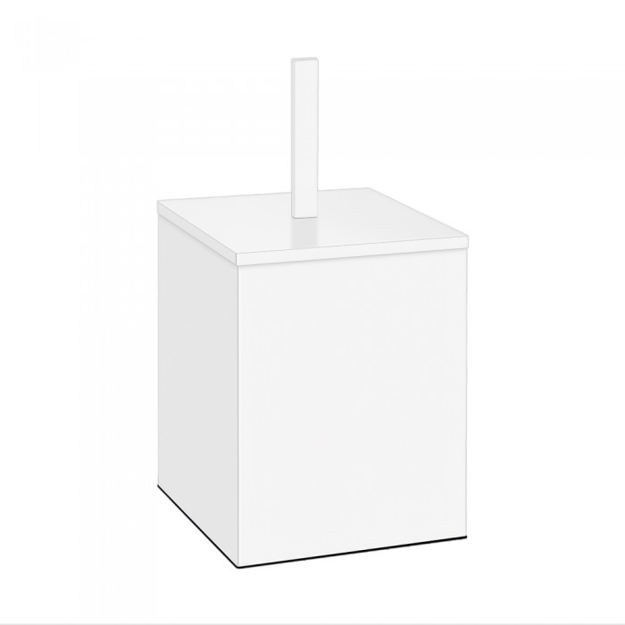 Χαρτοδοχείο 5lt (AISI 304) W18xD18xH40cm White Mat Sanco Waste Bins 90653-M101