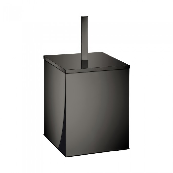 Χαρτοδοχείο 5lt (AISI 304) W18xD18xH40cm PVD Gun Metal Polished Sanco Waste Bins 90653-PVD-05PL