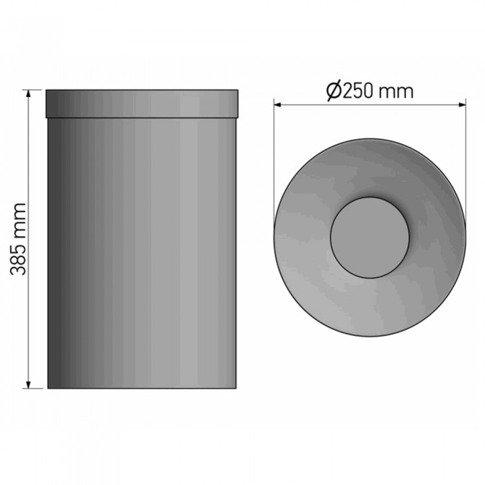 Χαρτοδοχείο Ανοιχτό 12lt Ø25xH38.5cm Graphite Dark Sanco Open Bins 90654-122