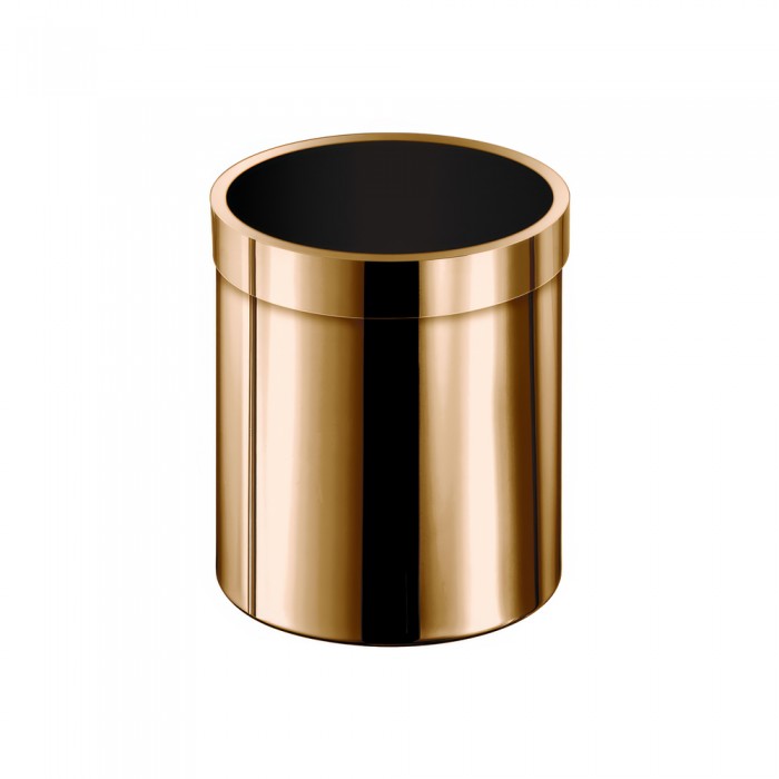 Χαρτοδοχείο Ανοιχτό 5lt Ø20.5xH24.5cm PVD Warm Bronze Polished Sanco Open Bins 90660-PVD-01PL