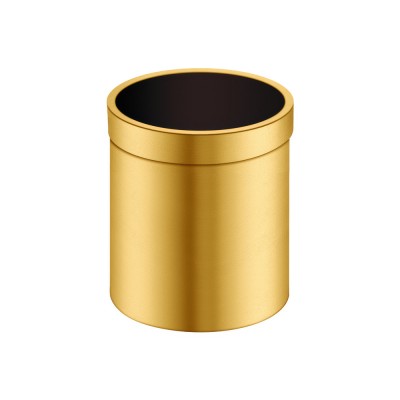 Χαρτοδοχείο Ανοιχτό 5lt Ø20.5xH24.5cm PVD Golden Brass Brushed Sanco Open Bins 90660-PVD-02BR