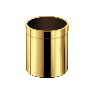 Χαρτοδοχείο Ανοιχτό 5lt Ø20.5xH24.5cm PVD Golden Brass Polished Sanco Open Bins 90660-PVD-02PL