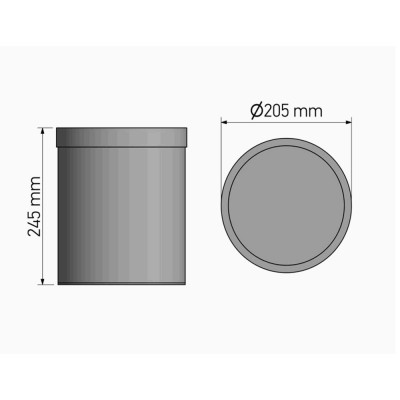 Χαρτοδοχείο Ανοιχτό 5lt Ø20.5xH24.5cm White Mat Sanco Open Bins 90660-M101
