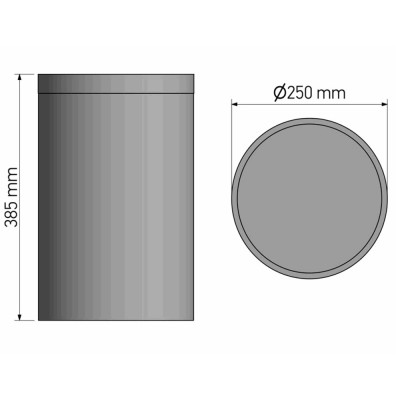 Χαρτοδοχείο Ανοιχτό 12lt Ø25xH38.5cm White Mat Sanco Open Bins 90664-M101