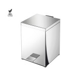 Χαρτοδοχείο Ορθογώνιο 5lt Soft Close (AISI 304) W18xD25xH26.5cm Inox Sanco Waste Bins 90677-A90