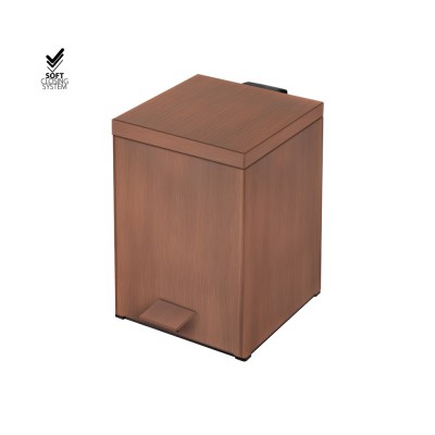Χαρτοδοχείο Ορθογώνιο 5lt Soft Close (AISI 304) W18xD25xH26.5cm Rame Mat Sanco Waste Bins 90677-M26