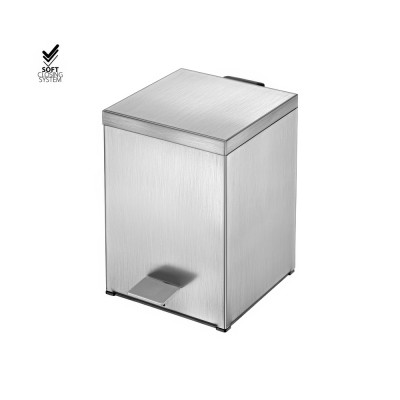 Χαρτοδοχείο Ορθογώνιο 5lt Soft Close (AISI 304) W18xD25xH26.5cm Mat Inox Sanco Waste Bins 90677-M90