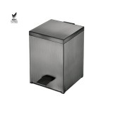 Χαρτοδοχείο Ορθογώνιο 5lt Soft Close (AISI 304) W18xD25xH26.5cm PVD Gun Metal Brushed Sanco Waste Bins 90677-PVD-05BR