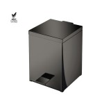 Χαρτοδοχείο Ορθογώνιο 5lt Soft Close (AISI 304) W18xD25xH26.5cm PVD Gun Metal Polished Sanco Waste Bins 90677-PVD-05PL