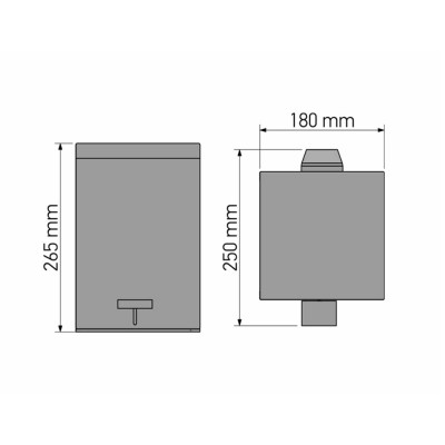 Χαρτοδοχείο Ορθογώνιο 5lt Soft Close (AISI 304) W18xD25xH26.5cm White Mat Sanco Waste Bins 90677-M101