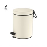 Χαρτοδοχείο 5lt Soft Close (AISI 304) Ø20.5xH28cm Beige Mat Sanco Waste Bins 90680-M102