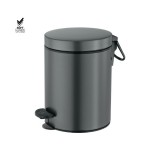 Χαρτοδοχείο 5lt Soft Close (AISI 304) Ø20.5xH28cm Anthracite Grained Sanco Waste Bins 90680-M118