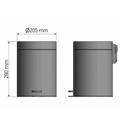 Χαρτοδοχείο 5lt Soft Close (AISI 304) Ø20.5xH28cm White Mat Sanco Waste Bins 90680-M101