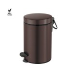 Χαρτοδοχείο 3lt Soft Close (AISI 304) Ø17xH28cm Wenge Grained Sanco Waste Bins 90689-A75