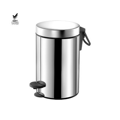 Χαρτοδοχείο 3lt Soft Close (AISI 304) Ø17xH28cm Inox Sanco Waste Bins 90689-A90