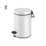 Χαρτοδοχείο 3lt Soft Close (AISI 304) Ø17xH28cm White Mat Sanco Waste Bins 90689-M101