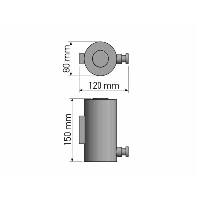 Επιτοίχιο Ντισπένσερ Επαγγελματικό 500ml W8xD12xH15cm Chrome Sanco Bathroom Set 91330-A03