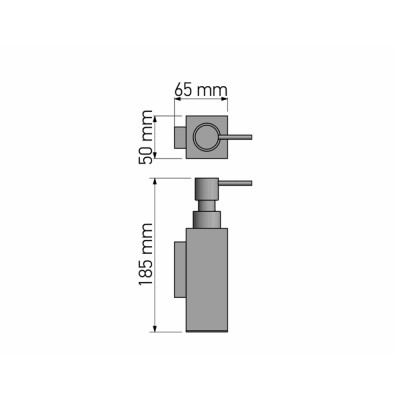 Επιτοίχιο Ντισπένσερ 250ml W5xD6.5xH18.5cm Chrome Sanco Bathroom Set 91353-A03