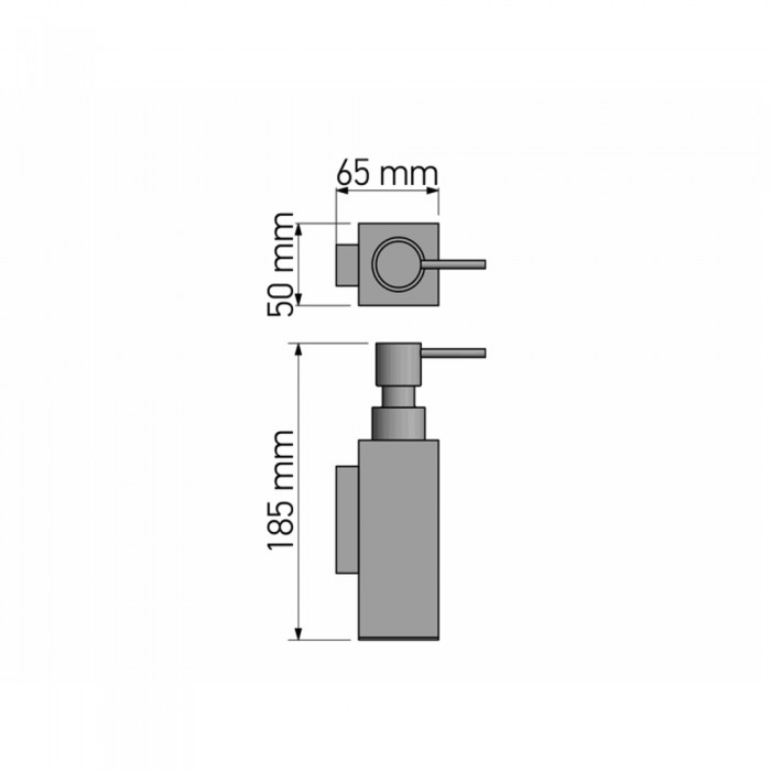 Επιτοίχιο Ντισπένσερ 250ml W5xD6.5xH18.5cm Chrome Sanco Bathroom Set 91353-A03