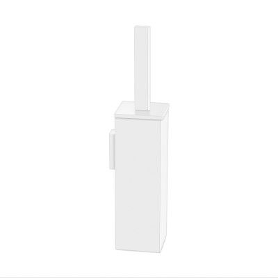 Επιτοίχιο Πιγκάλ Βαρέως Τύπου (AISI 304) W8xD8xH39.5cm White Mat Sanco Toilet Brush Holders 91572-M101