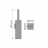 Επιτοίχιο Πιγκάλ Βαρέως Τύπου (AISI 304) W8xD8xH39.5cm Mat Inox Sanco Toilet Brush Holders 91572-M90