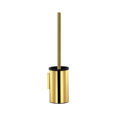 Πιγκάλ Επιτοίχιο Ø9xH36cm PVD Golden Brass Polished Sanco Toilet Brush Holders 91593-PVD-02PL