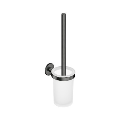 Πιγκάλ Επιτοίχιο W9xD12xH37cm PVD Gun Metal Brushed Sanco Toilet Brush Holders 91595-PVD-05BR