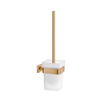 Πιγκάλ Επιτοίχιο W9.5xD13xH37cm PVD Warm Bronze Brushed Sanco Toilet Brush Holders 91596-PVD-01BR