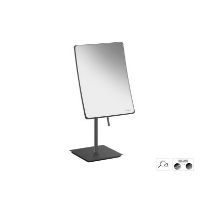 Επικαθήμενος Μεγεθυντικός Καθρέπτης x3 W15xD15xH35cm Graphite Dark Sanco Cosmetic mirrors MR-303-122